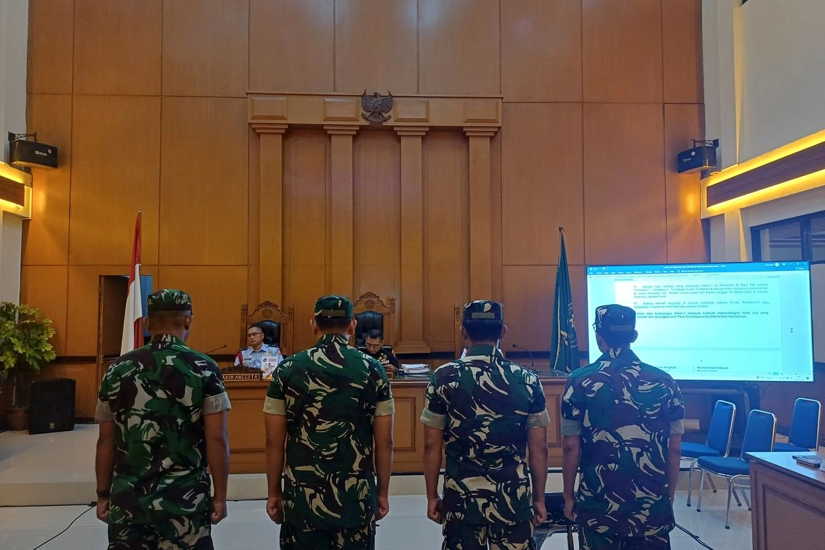 4 Prajurit TNI Penyiram Air Keras Andrie Yunus Dituntut 2,5 Tahun Penjara