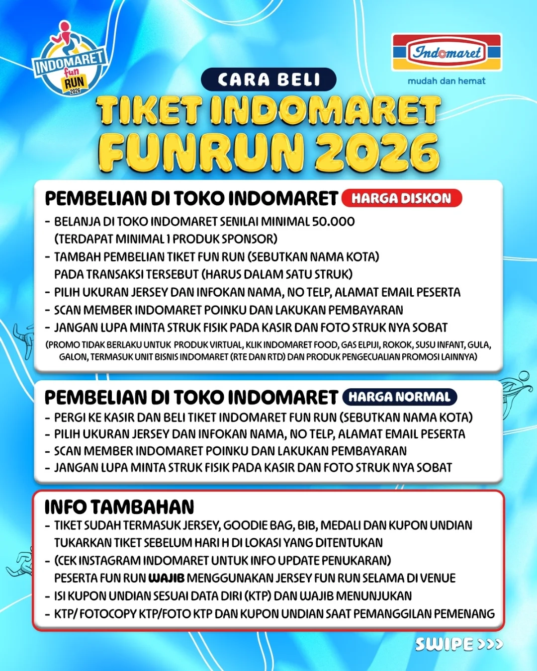 Promo Indomaret Hari Ini 4 Juni 2026, Diskon Tiket Fun Run 2026