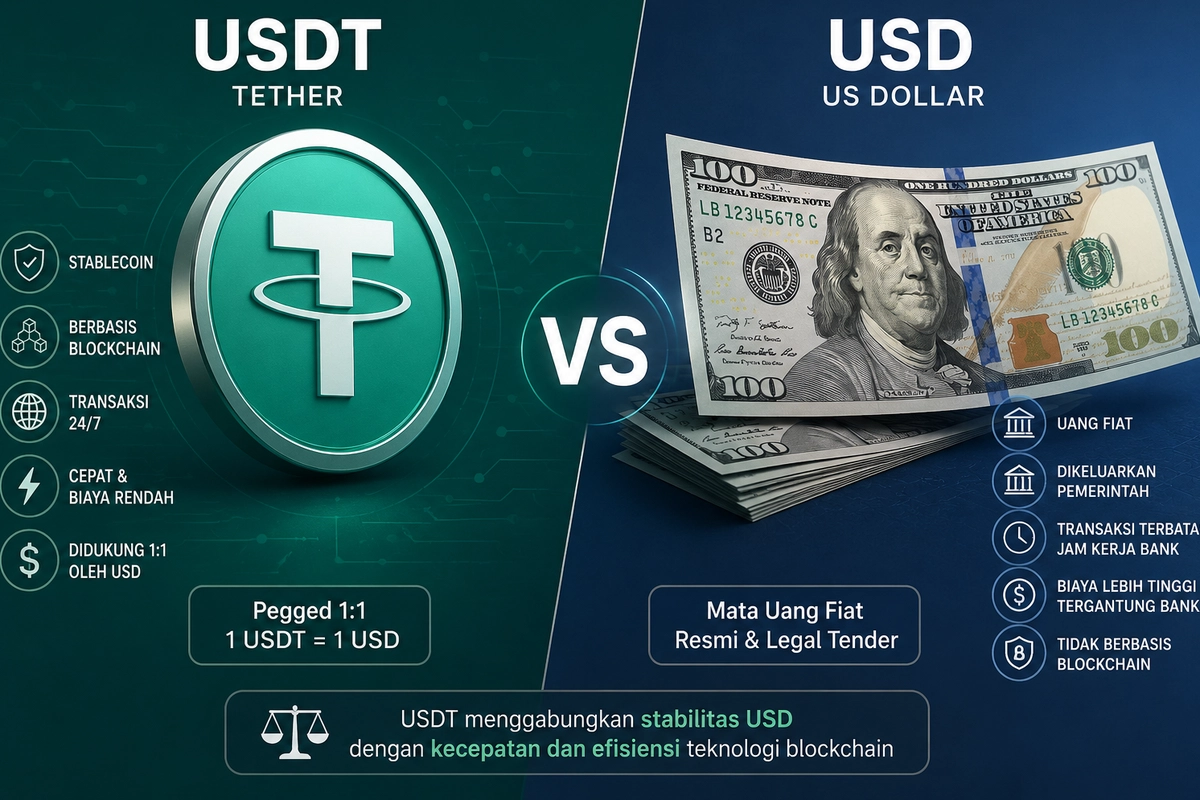 Rupiah Terendah Sepanjang Masa, Lebih Aman Simpan USDT atau Dollar AS?