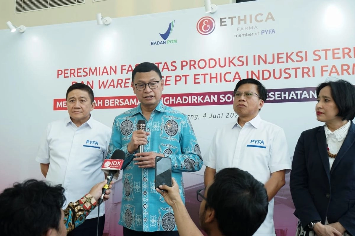 BPOM Resmikan Fasilitas Produksi Obat Injeksi Steril Ethica