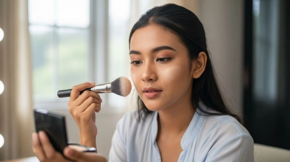 Perlukah Pakai Bedak Tabur usai Pakai Cushion? Ini Saran MUA agar Makeup Tahan Lama